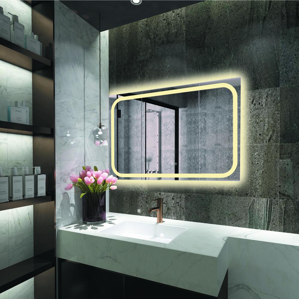SPECULO Back Lit LED Mirror 4000K Daylight White 36" Wide. Picture 2