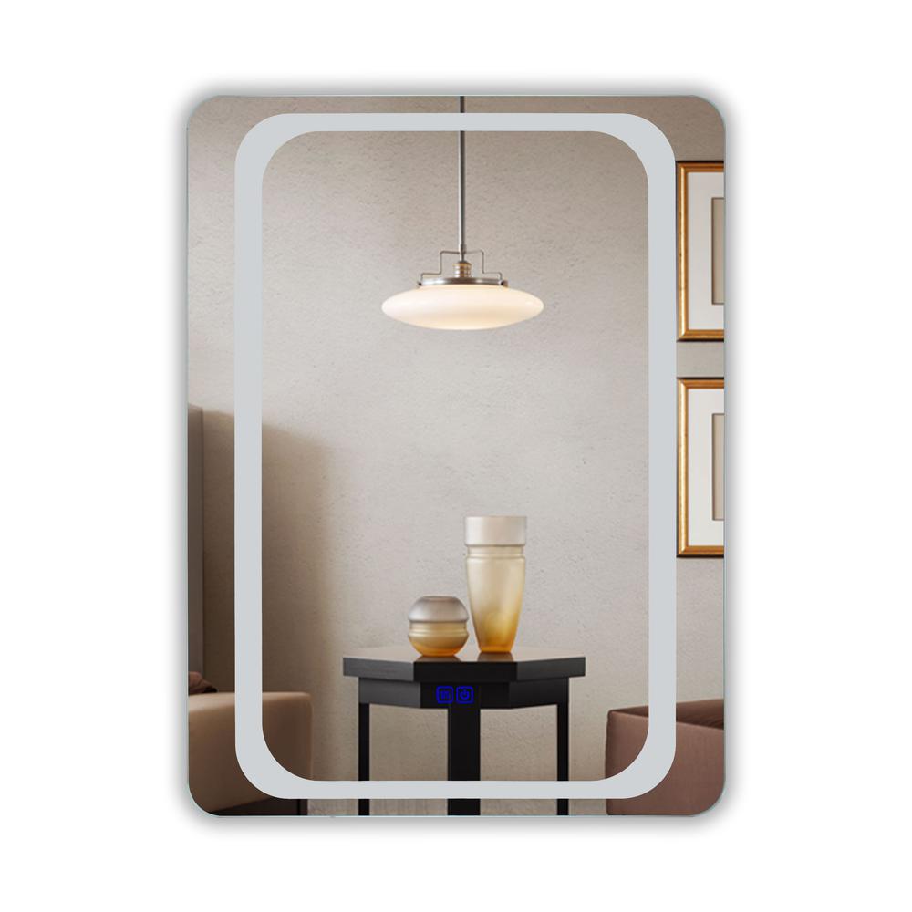 CHLOE Lighting- LUMINOSITY Back Lit Rectangular TouchScreen LED Mirror 3 Color Temperatures 3000K-6000K 32" Height. Picture 4