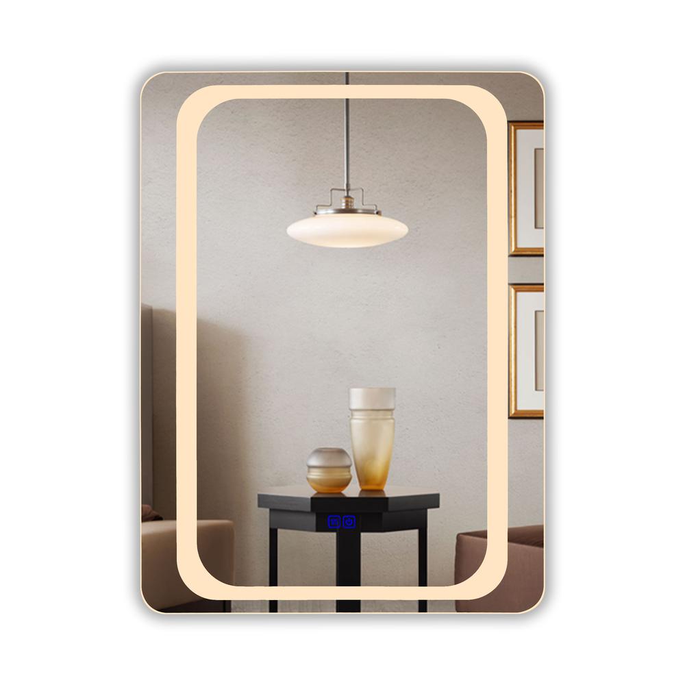 CHLOE Lighting- LUMINOSITY Back Lit Rectangular TouchScreen LED Mirror 3 Color Temperatures 3000K-6000K 32" Height. Picture 5