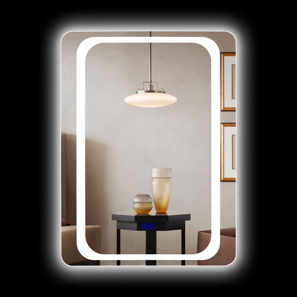 CHLOE Lighting- LUMINOSITY Back Lit Rectangular TouchScreen LED Mirror 3 Color Temperatures 3000K-6000K 32" Height. Picture 6
