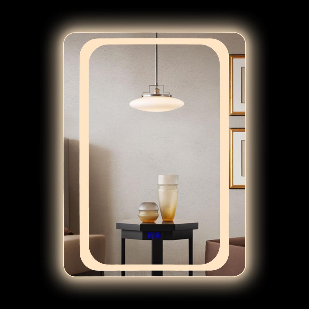 CHLOE Lighting- LUMINOSITY Back Lit Rectangular TouchScreen LED Mirror 3 Color Temperatures 3000K-6000K 32" Height. Picture 7