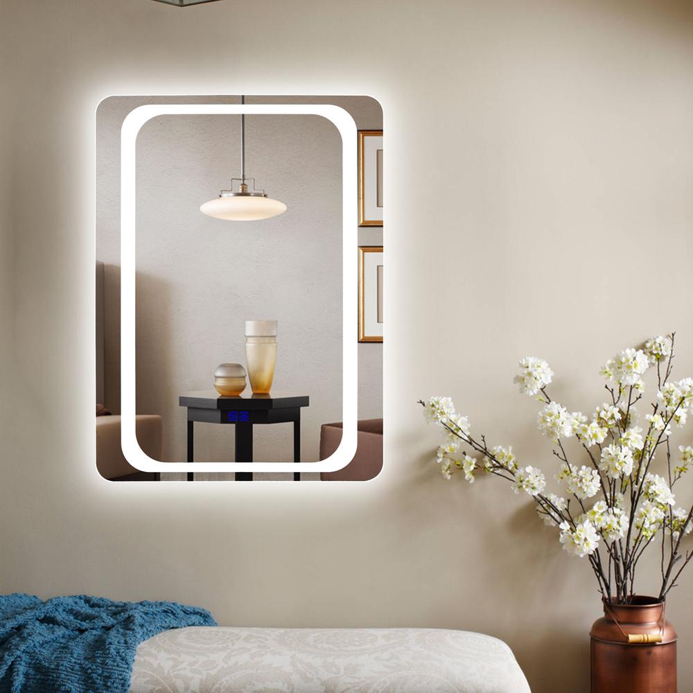 CHLOE Lighting- LUMINOSITY Back Lit Rectangular TouchScreen LED Mirror 3 Color Temperatures 3000K-6000K 32" Height. Picture 15