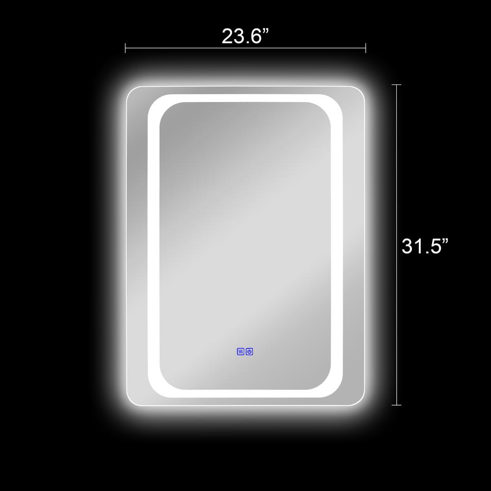 CHLOE Lighting- LUMINOSITY Back Lit Rectangular TouchScreen LED Mirror 3 Color Temperatures 3000K-6000K 32" Height. Picture 17
