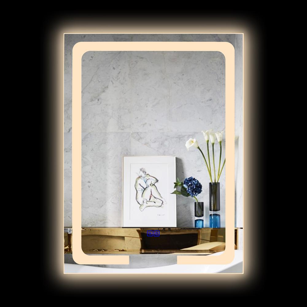CHLOE Lighting LUMINOSITY- Back Lit Rectangular TouchScreen LED Mirror 3 Color Temperatures 3000K-6000K 32" Height. Picture 7