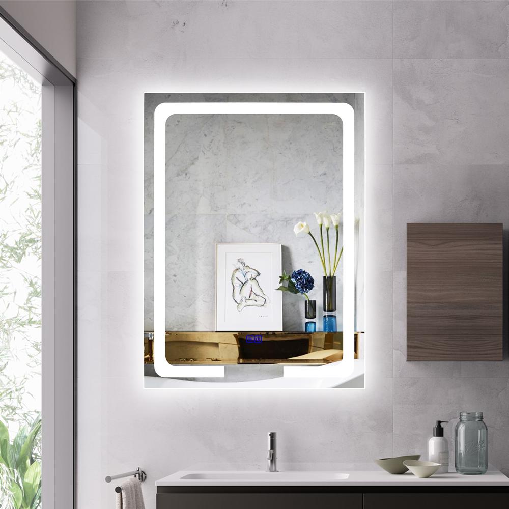 CHLOE Lighting LUMINOSITY- Back Lit Rectangular TouchScreen LED Mirror 3 Color Temperatures 3000K-6000K 32" Height. Picture 13