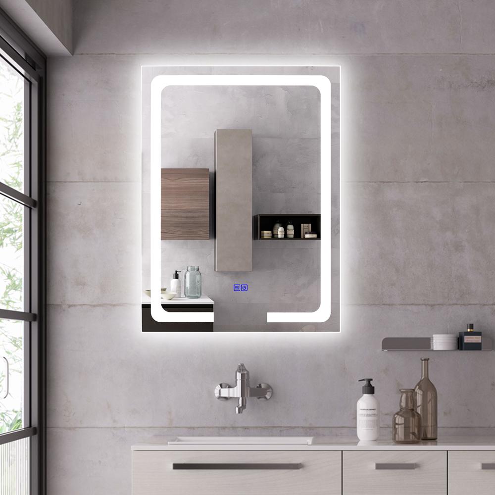 CHLOE Lighting LUMINOSITY- Back Lit Rectangular TouchScreen LED Mirror 3 Color Temperatures 3000K-6000K 32" Height. Picture 15