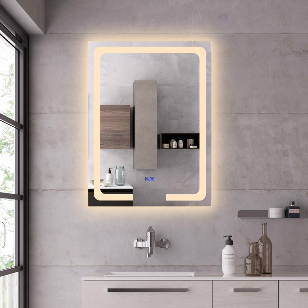 CHLOE Lighting LUMINOSITY- Back Lit Rectangular TouchScreen LED Mirror 3 Color Temperatures 3000K-6000K 32" Height. Picture 16