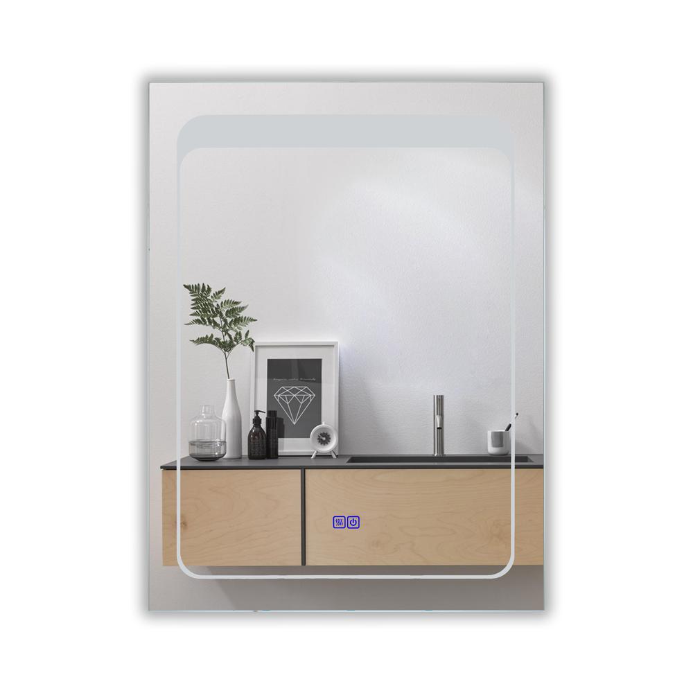 CHLOE Lighting- LUMINOSITY Back Lit Rectangular TouchScreen LED Mirror 3 Color Temperatures- 3000K-6000K 32" Height. Picture 4