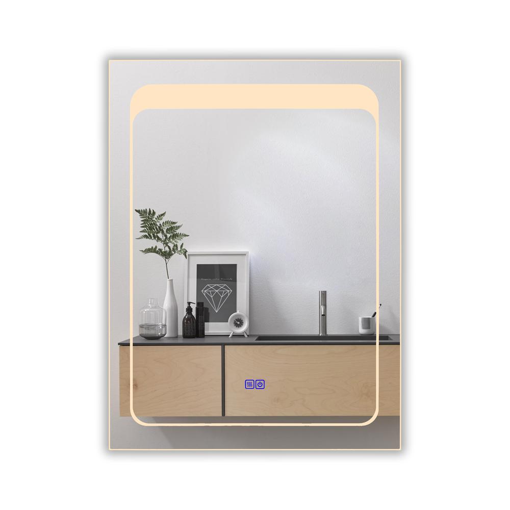 CHLOE Lighting- LUMINOSITY Back Lit Rectangular TouchScreen LED Mirror 3 Color Temperatures- 3000K-6000K 32" Height. Picture 5