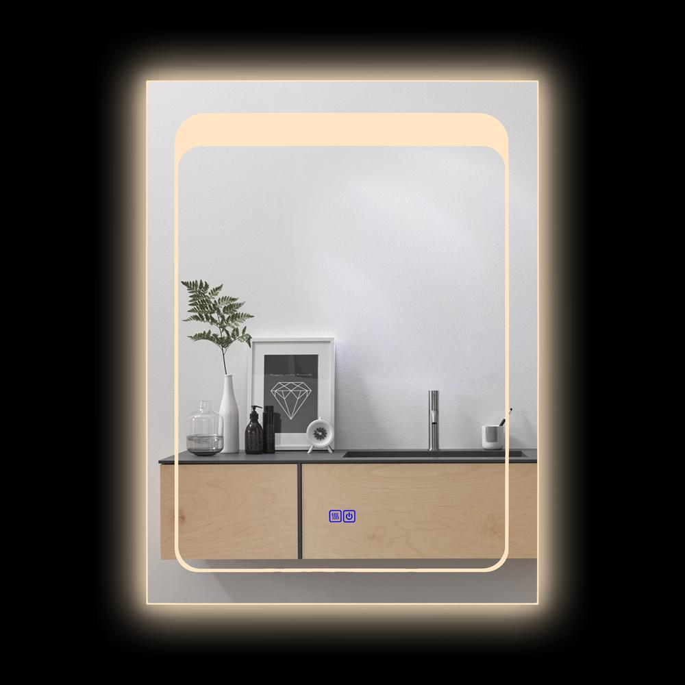 CHLOE Lighting- LUMINOSITY Back Lit Rectangular TouchScreen LED Mirror 3 Color Temperatures- 3000K-6000K 32" Height. Picture 7