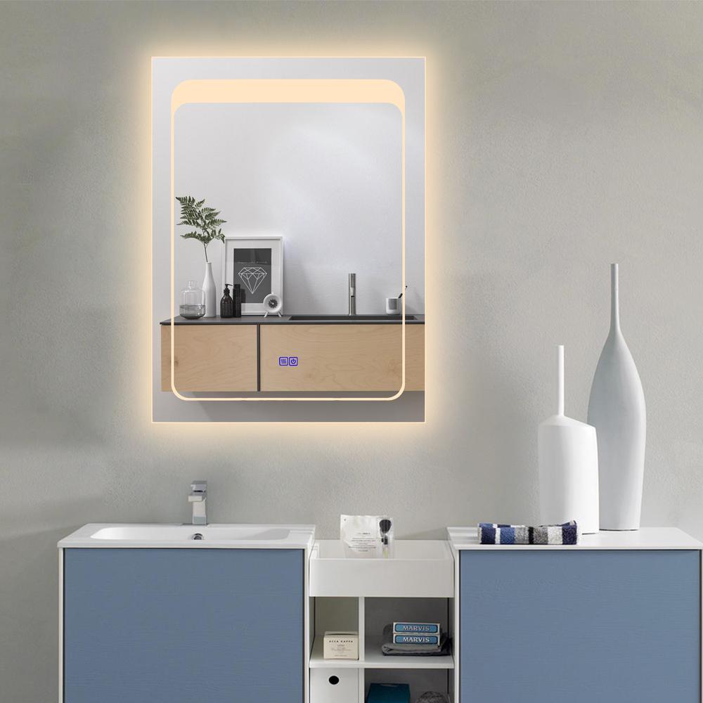 CHLOE Lighting- LUMINOSITY Back Lit Rectangular TouchScreen LED Mirror 3 Color Temperatures- 3000K-6000K 32" Height. Picture 16