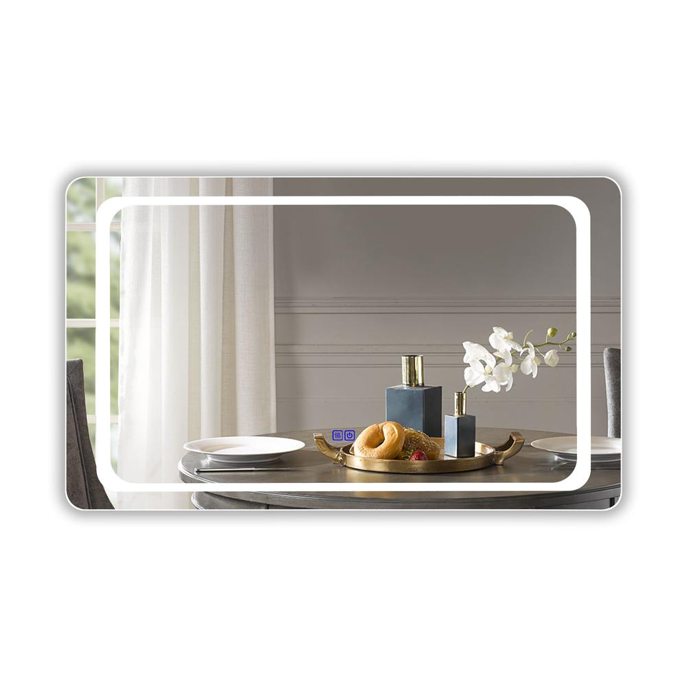 CHLOE Lighting LUMINOSITY Back Lit Rectangular TouchScreen LED Mirror 3 Color Temperatures 3000K-6000K 39" Wide. Picture 1