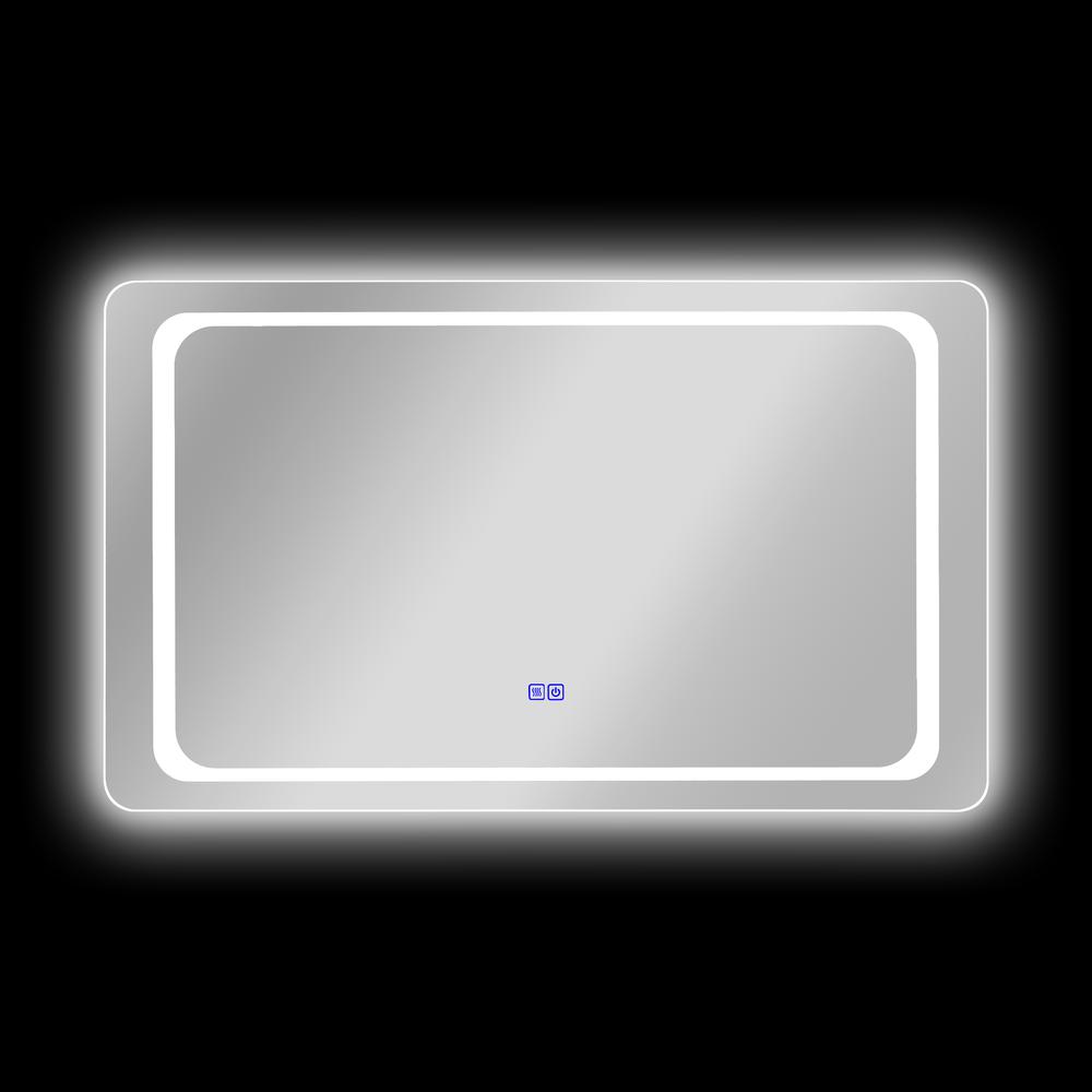 CHLOE Lighting LUMINOSITY Back Lit Rectangular TouchScreen LED Mirror 3 Color Temperatures 3000K-6000K 39" Wide. Picture 8