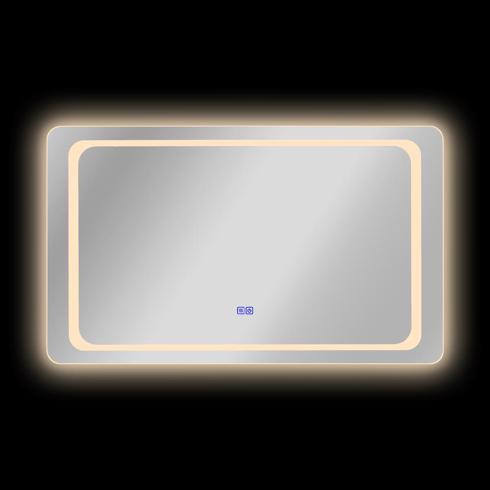 CHLOE Lighting LUMINOSITY Back Lit Rectangular TouchScreen LED Mirror 3 Color Temperatures 3000K-6000K 39" Wide. Picture 9