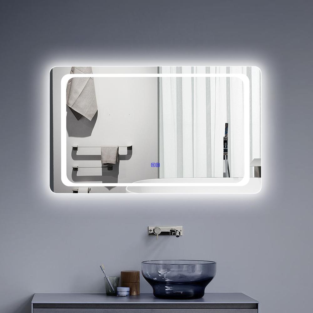 CHLOE Lighting LUMINOSITY Back Lit Rectangular TouchScreen LED Mirror 3 Color Temperatures 3000K-6000K 39" Wide. Picture 13