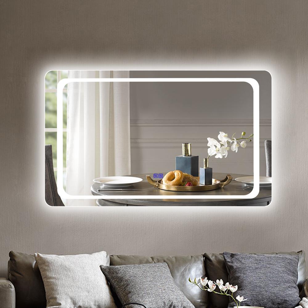CHLOE Lighting LUMINOSITY Back Lit Rectangular TouchScreen LED Mirror 3 Color Temperatures 3000K-6000K 39" Wide. Picture 15