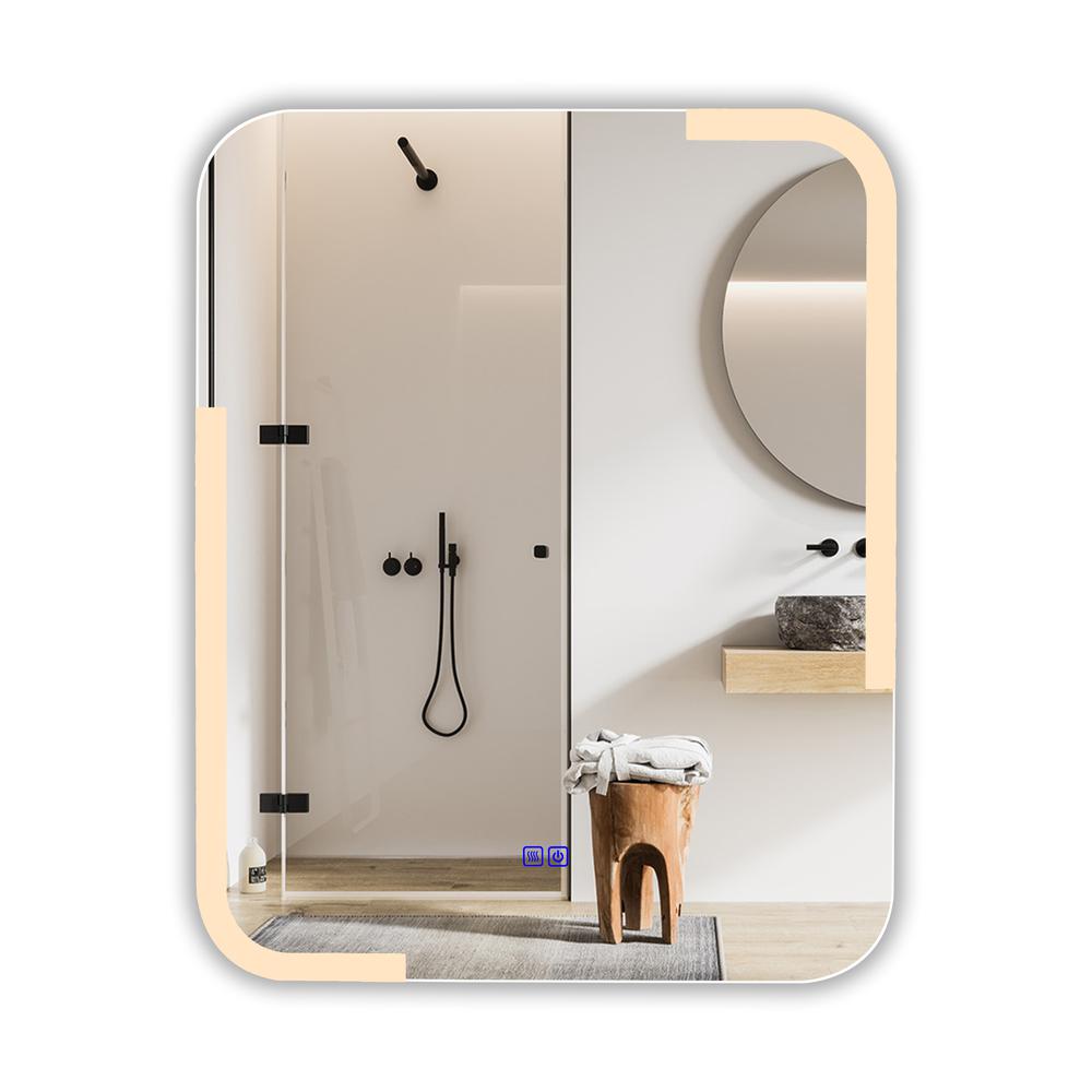 CHLOE Lighting LUMINOSITY Back Lit Rectangular TouchScreen LED Mirror 3 Color Temperatures 3000K-6000K 30" Height. Picture 5