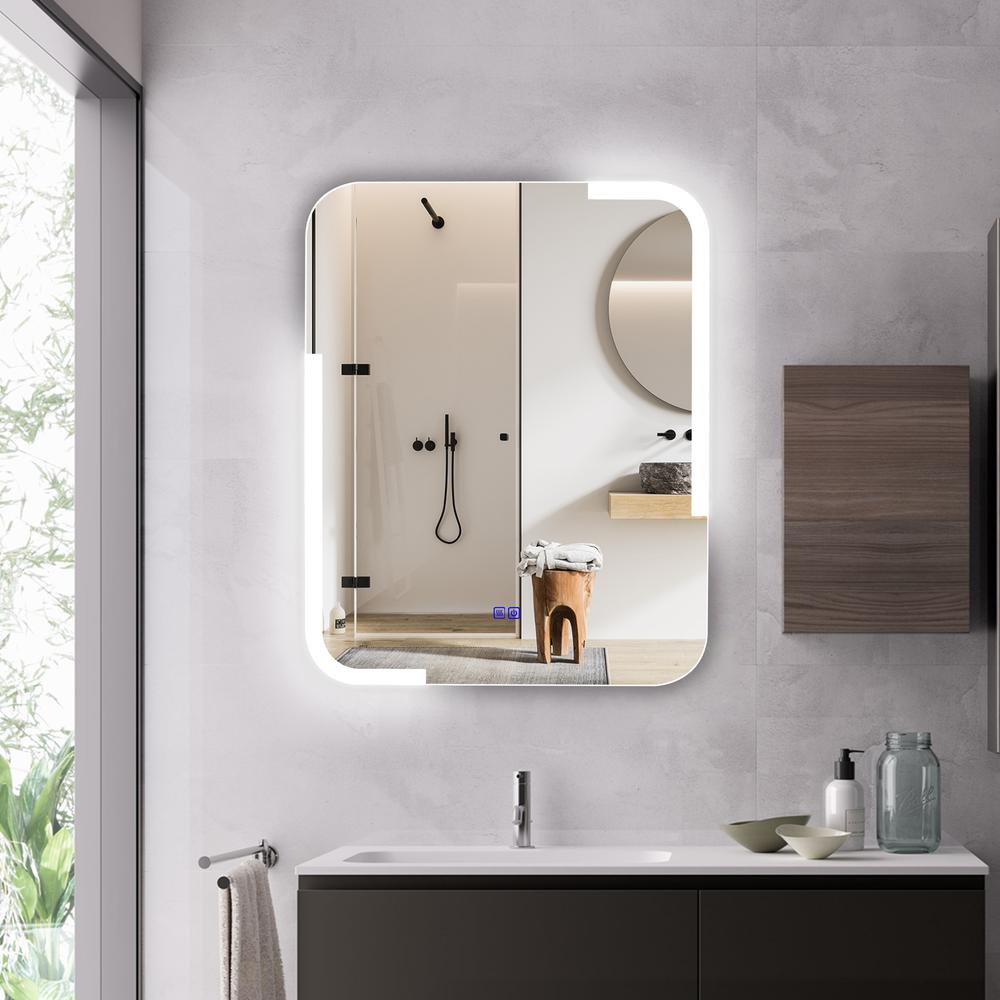 CHLOE Lighting LUMINOSITY Back Lit Rectangular TouchScreen LED Mirror 3 Color Temperatures 3000K-6000K 30" Height. Picture 13