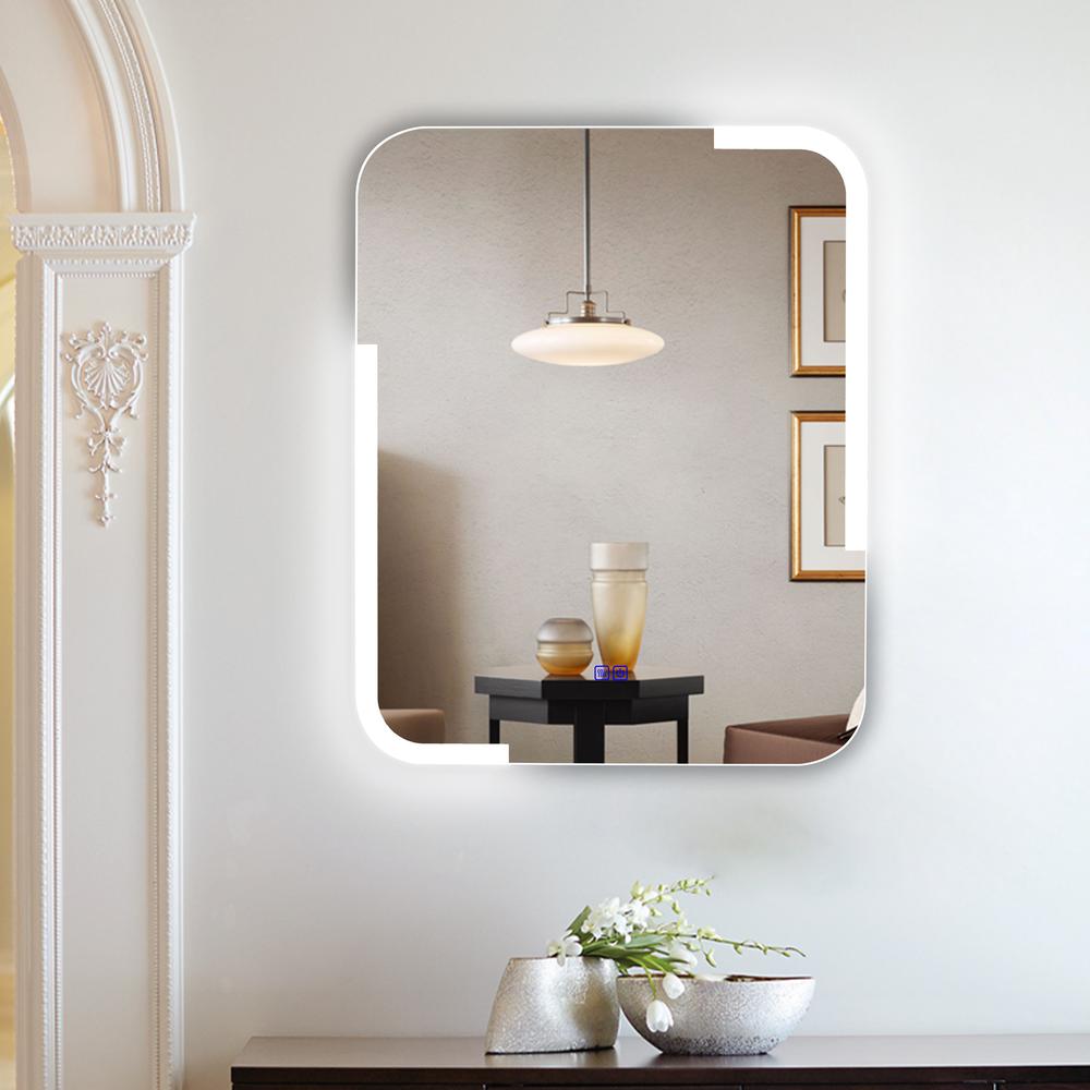 CHLOE Lighting LUMINOSITY Back Lit Rectangular TouchScreen LED Mirror 3 Color Temperatures 3000K-6000K 30" Height. Picture 15