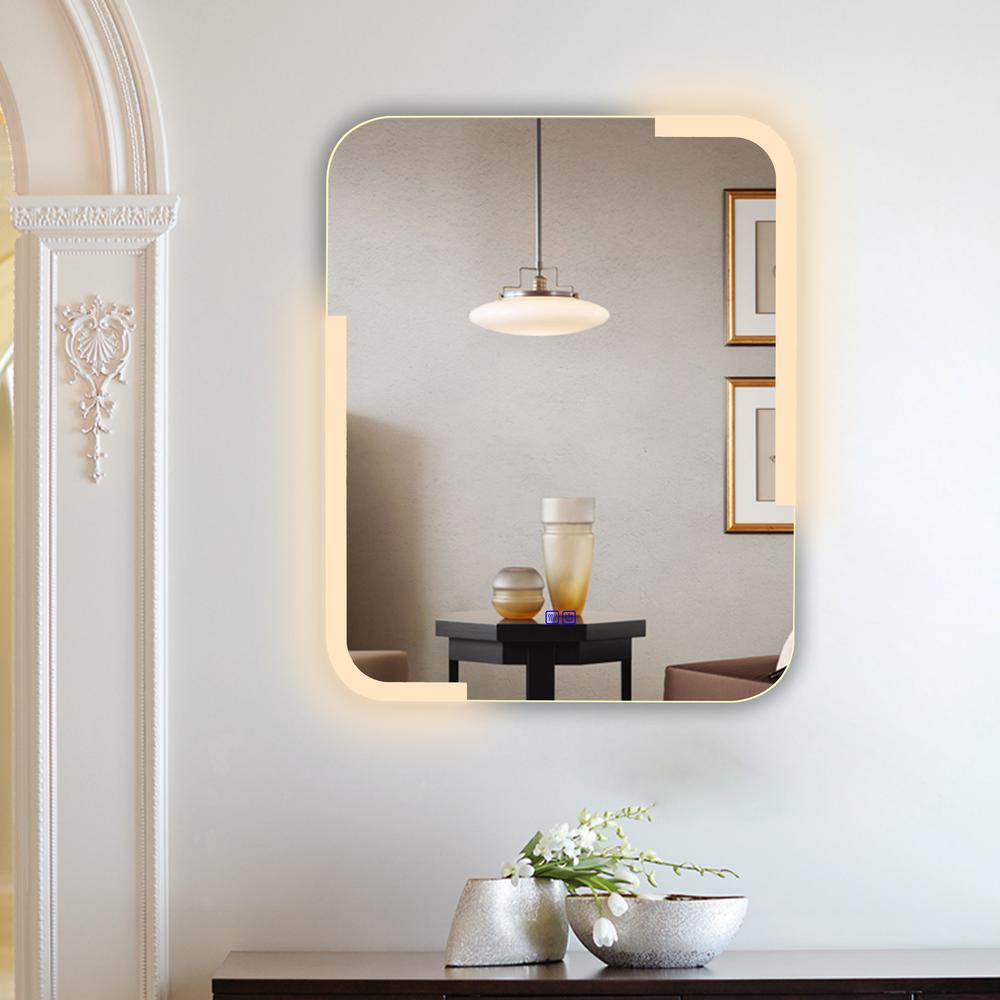 CHLOE Lighting LUMINOSITY Back Lit Rectangular TouchScreen LED Mirror 3 Color Temperatures 3000K-6000K 30" Height. Picture 16