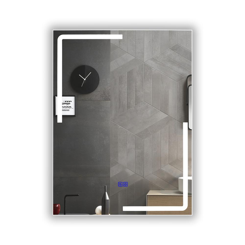 CHLOE Lighting LUMINOSITY Back Lit Rectangular TouchScreen LED Mirror 3 Color Temperatures 3000K-6000K 32" Height. Picture 1