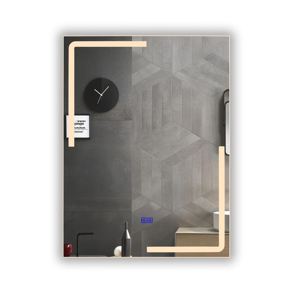 CHLOE Lighting LUMINOSITY Back Lit Rectangular TouchScreen LED Mirror 3 Color Temperatures 3000K-6000K 32" Height. Picture 5