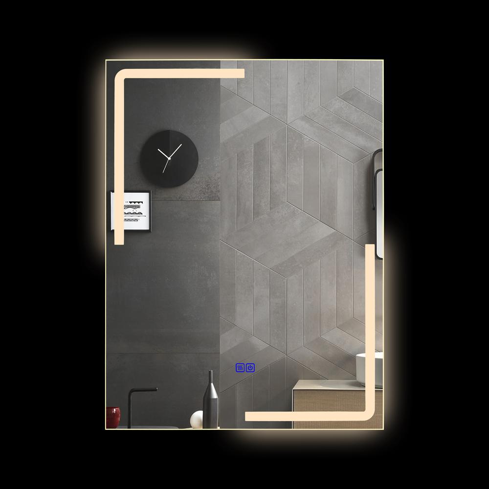 CHLOE Lighting LUMINOSITY Back Lit Rectangular TouchScreen LED Mirror 3 Color Temperatures 3000K-6000K 32" Height. Picture 7
