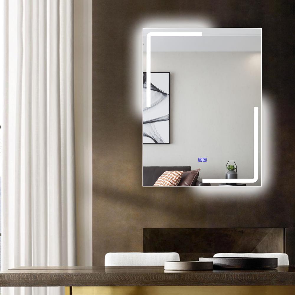 CHLOE Lighting LUMINOSITY Back Lit Rectangular TouchScreen LED Mirror 3 Color Temperatures 3000K-6000K 32" Height. Picture 15
