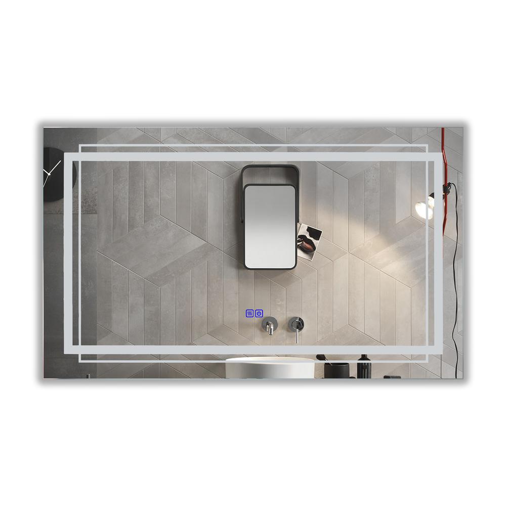 CHLOE Lighting LUMINOSITY Back Lit Rectangular TouchScreen LED Mirror 3 Color Temperatures, 3000K-6000K 39" Wide. Picture 4
