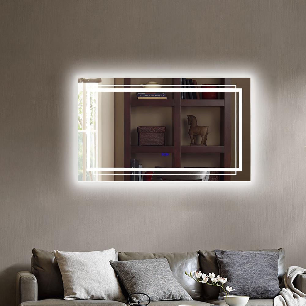 CHLOE Lighting LUMINOSITY Back Lit Rectangular TouchScreen LED Mirror 3 Color Temperatures, 3000K-6000K 39" Wide. Picture 15