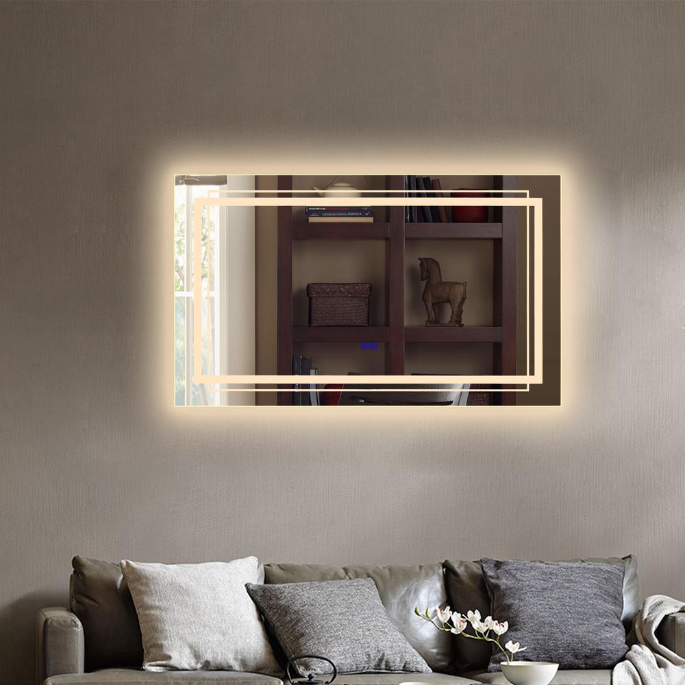 CHLOE Lighting LUMINOSITY Back Lit Rectangular TouchScreen LED Mirror 3 Color Temperatures, 3000K-6000K 39" Wide. Picture 16