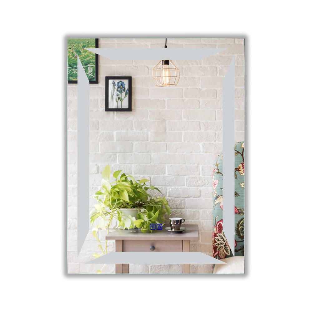 CHLOE Lighting LUMINOSITY Back Lit Rectangular TouchScreen- LED Mirror 3 Color Temperatures 3000K-6000K 32" Height. Picture 4