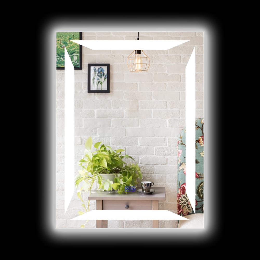 CHLOE Lighting LUMINOSITY Back Lit Rectangular TouchScreen- LED Mirror 3 Color Temperatures 3000K-6000K 32" Height. Picture 6