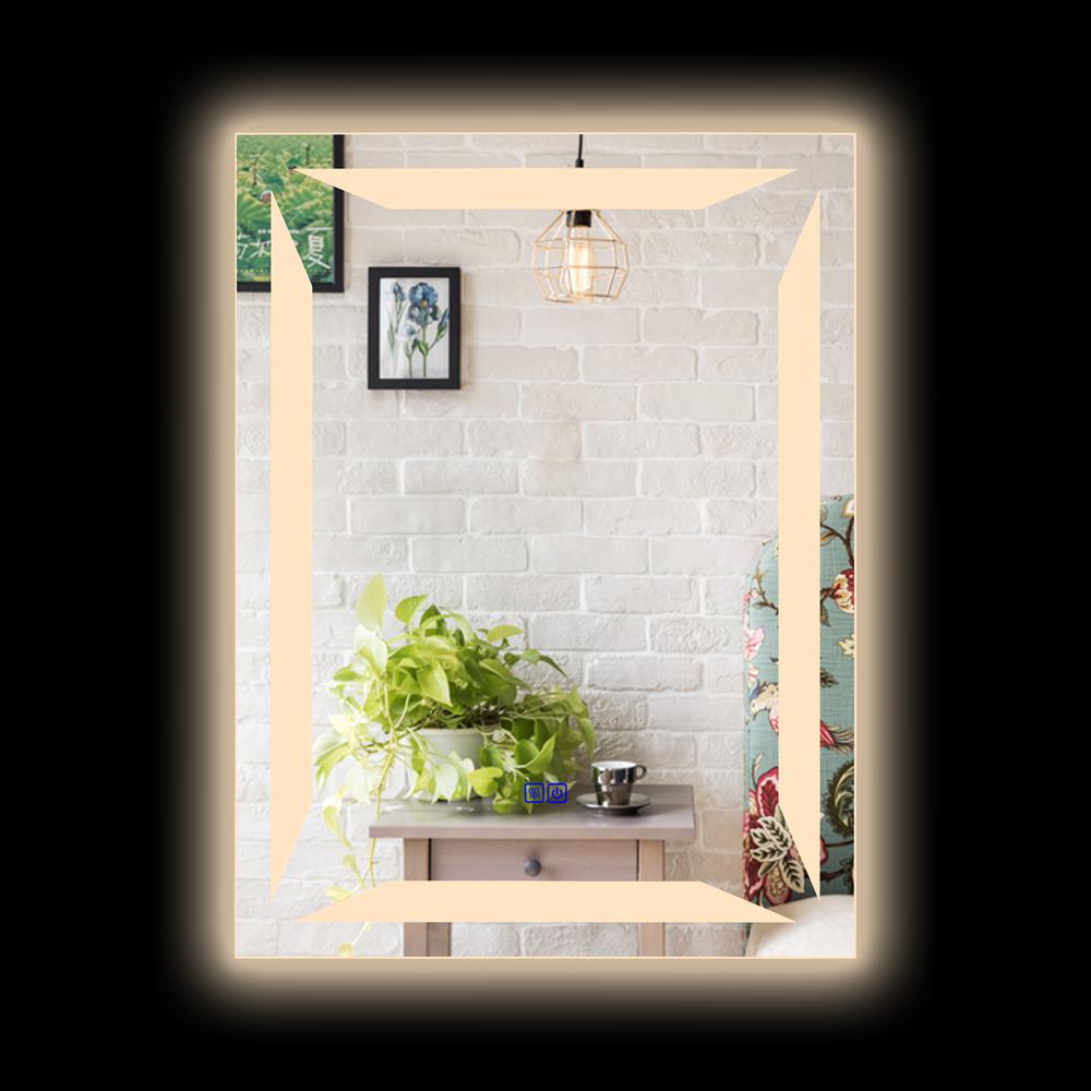 CHLOE Lighting LUMINOSITY Back Lit Rectangular TouchScreen- LED Mirror 3 Color Temperatures 3000K-6000K 32" Height. Picture 7