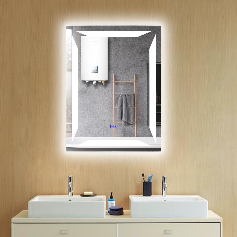CHLOE Lighting LUMINOSITY Back Lit Rectangular TouchScreen- LED Mirror 3 Color Temperatures 3000K-6000K 32" Height. Picture 13