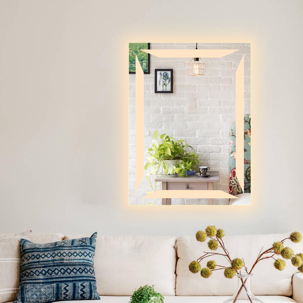 CHLOE Lighting LUMINOSITY Back Lit Rectangular TouchScreen- LED Mirror 3 Color Temperatures 3000K-6000K 32" Height. Picture 16