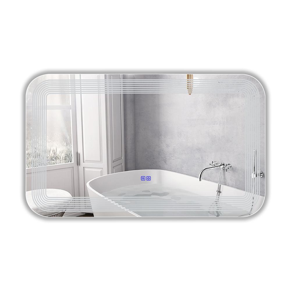 CHLOE Lighting- LUMINOSITY Back Lit Rectangular TouchScreen LED Mirror 3 Color Temperatures 3000K-6000K 39" Wide. Picture 4