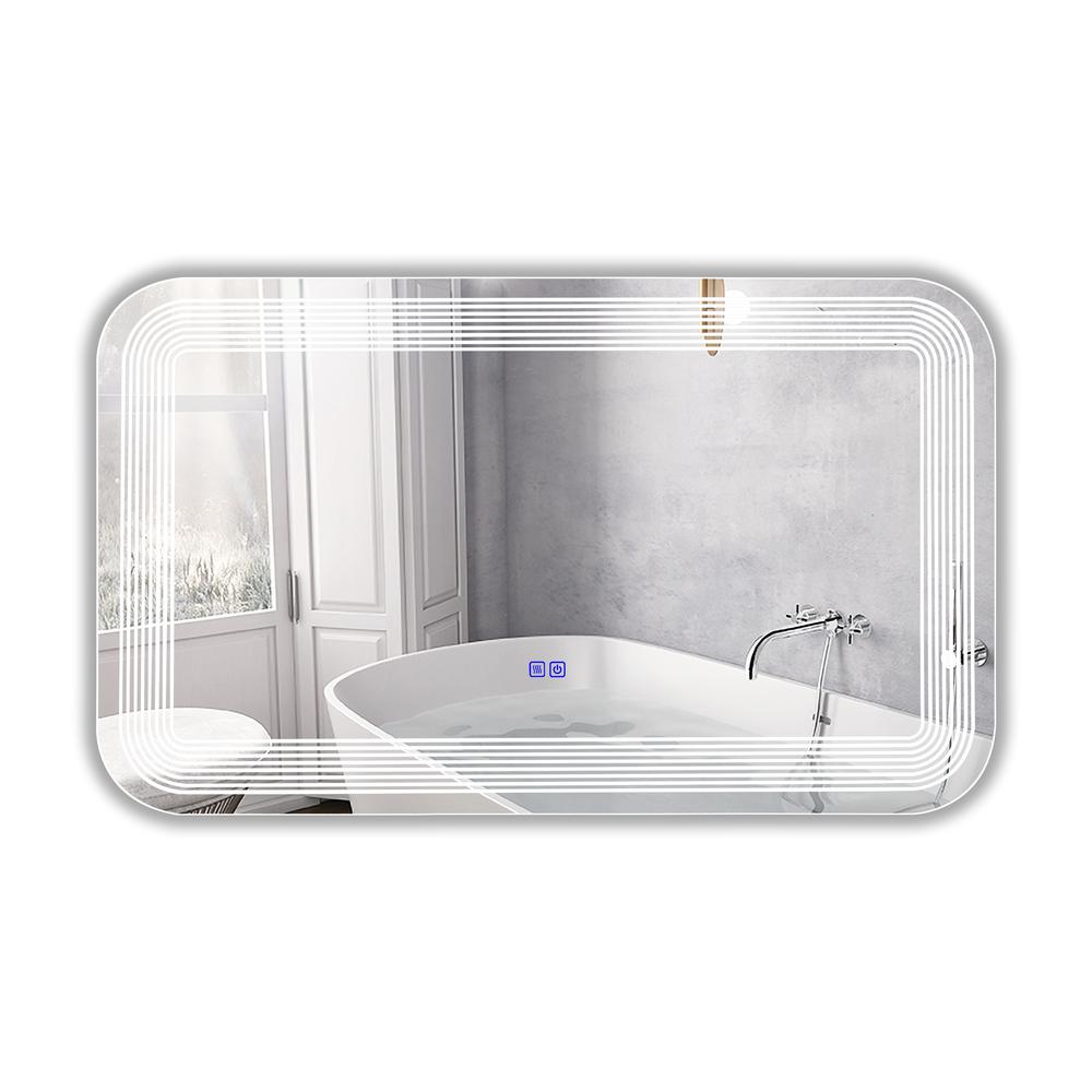 CHLOE Lighting- LUMINOSITY Back Lit Rectangular TouchScreen LED Mirror 3 Color Temperatures 3000K-6000K 39" Wide. Picture 1