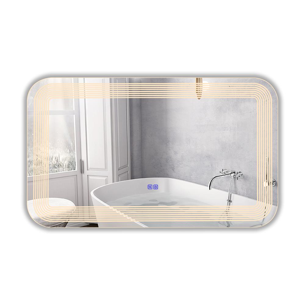 CHLOE Lighting- LUMINOSITY Back Lit Rectangular TouchScreen LED Mirror 3 Color Temperatures 3000K-6000K 39" Wide. Picture 5