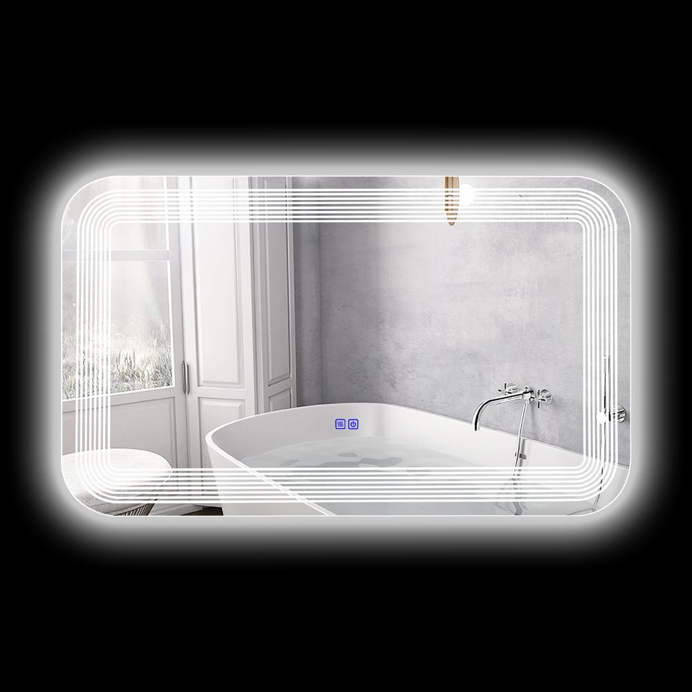 CHLOE Lighting- LUMINOSITY Back Lit Rectangular TouchScreen LED Mirror 3 Color Temperatures 3000K-6000K 39" Wide. Picture 6