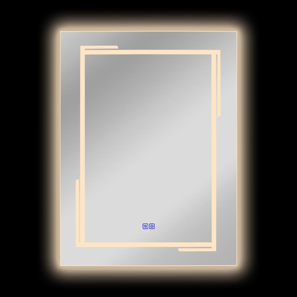CHLOE Lighting LUMINOSITY, Back Lit Rectangular TouchScreen LED Mirror 3 Color Temperatures 3000K-6000K 32" Height. Picture 9