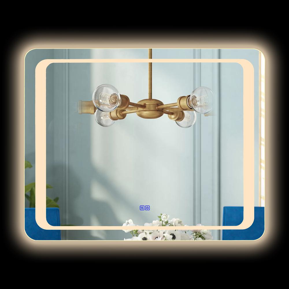CHLOE Lighting LUMINOSITY Back Lit Rectangular TouchScreen, LED Mirror 3 Color Temperatures 3000K-6000K 39" Wide. Picture 7