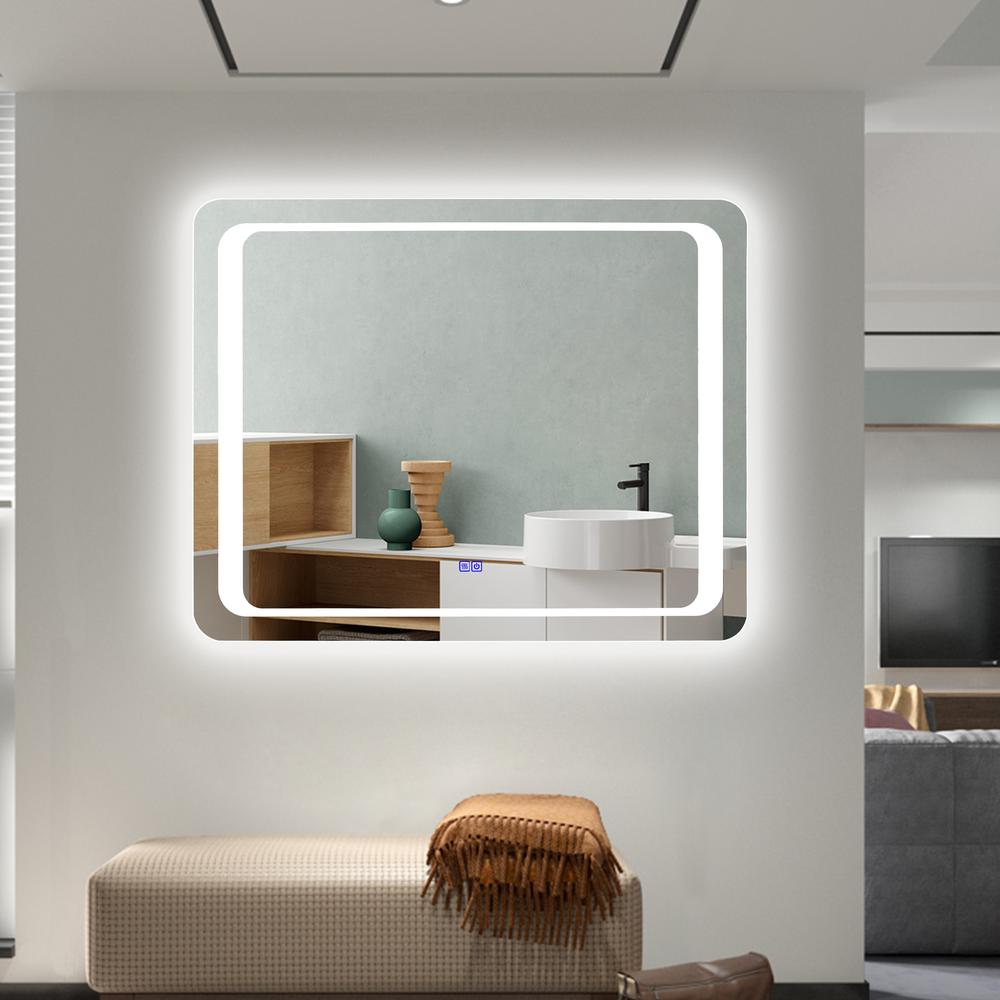CHLOE Lighting LUMINOSITY Back Lit Rectangular TouchScreen, LED Mirror 3 Color Temperatures 3000K-6000K 39" Wide. Picture 13