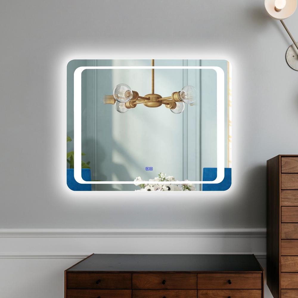 CHLOE Lighting LUMINOSITY Back Lit Rectangular TouchScreen, LED Mirror 3 Color Temperatures 3000K-6000K 39" Wide. Picture 15