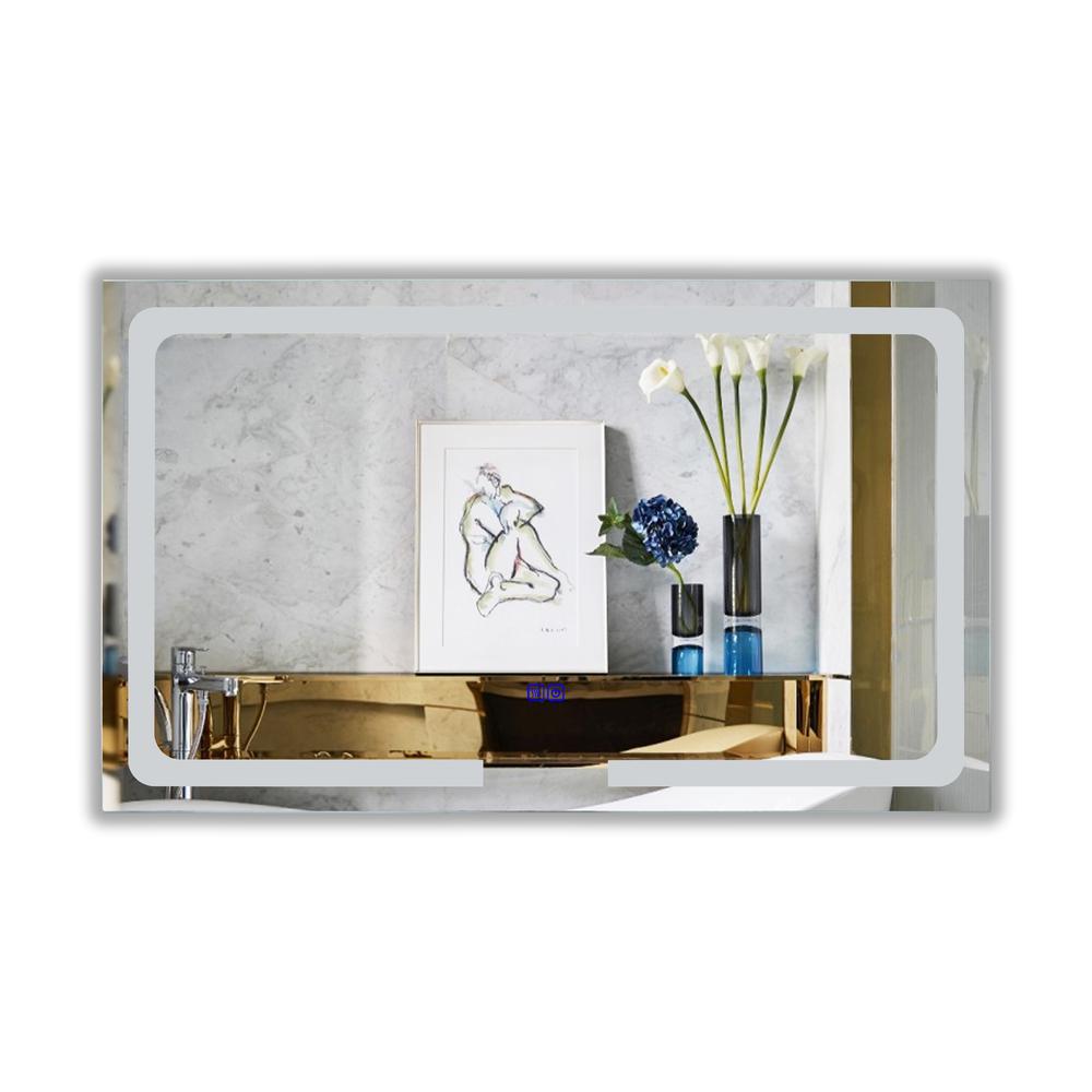 CHLOE Lighting LUMINOSITY- Back Lit Rectangular TouchScreen LED Mirror 3 Color Temperatures 3000K-6000K 39" Wide. Picture 4