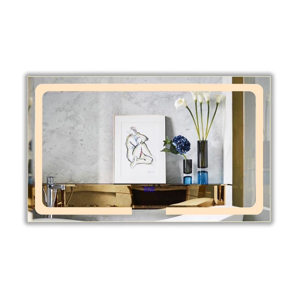 CHLOE Lighting LUMINOSITY- Back Lit Rectangular TouchScreen LED Mirror 3 Color Temperatures 3000K-6000K 39" Wide. Picture 5