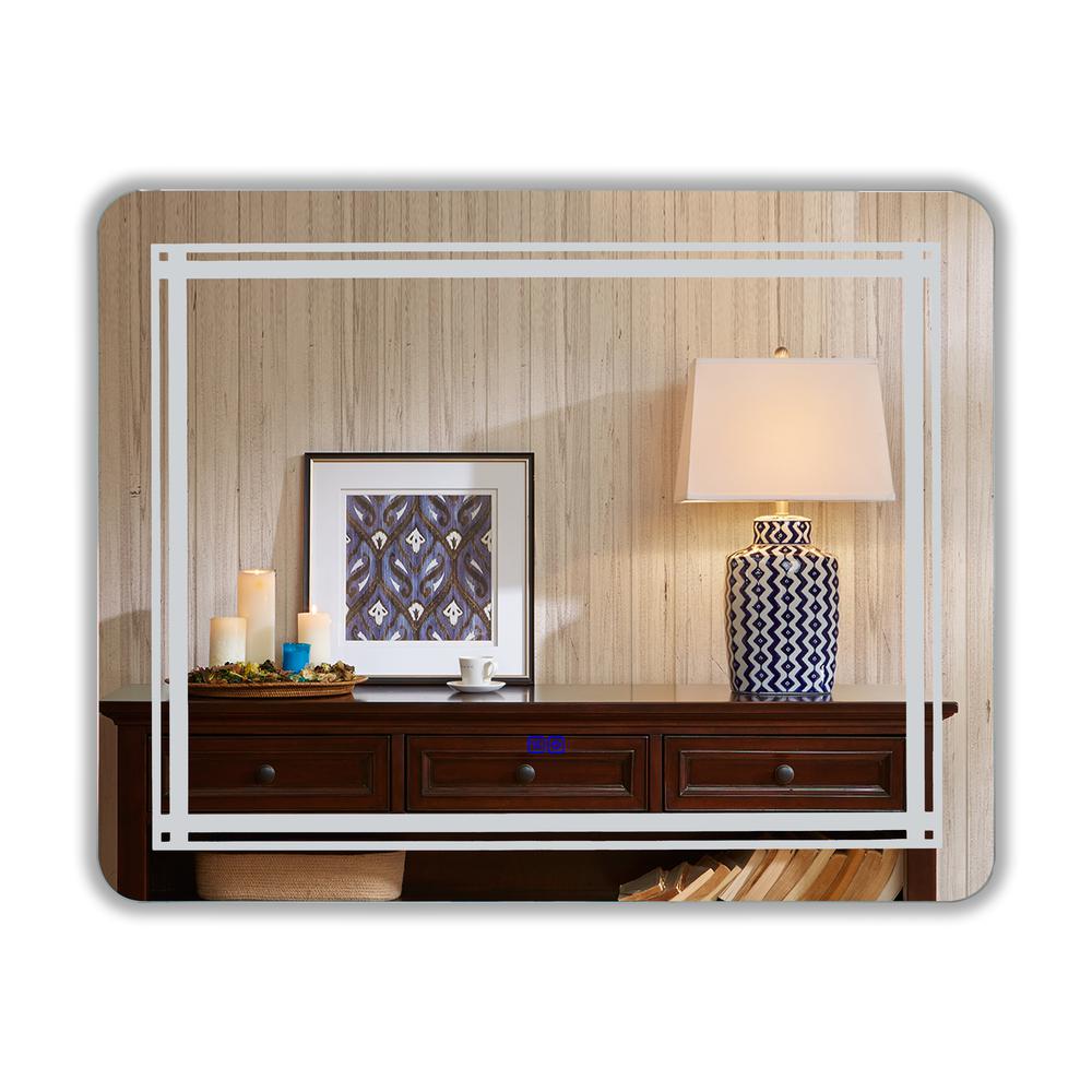 CHLOE Lighting, LUMINOSITY Back Lit Rectangular TouchScreen LED Mirror 3 Color Temperatures 3000K-6000K 39" Wide. Picture 4