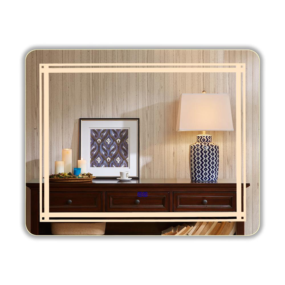 CHLOE Lighting, LUMINOSITY Back Lit Rectangular TouchScreen LED Mirror 3 Color Temperatures 3000K-6000K 39" Wide. Picture 5