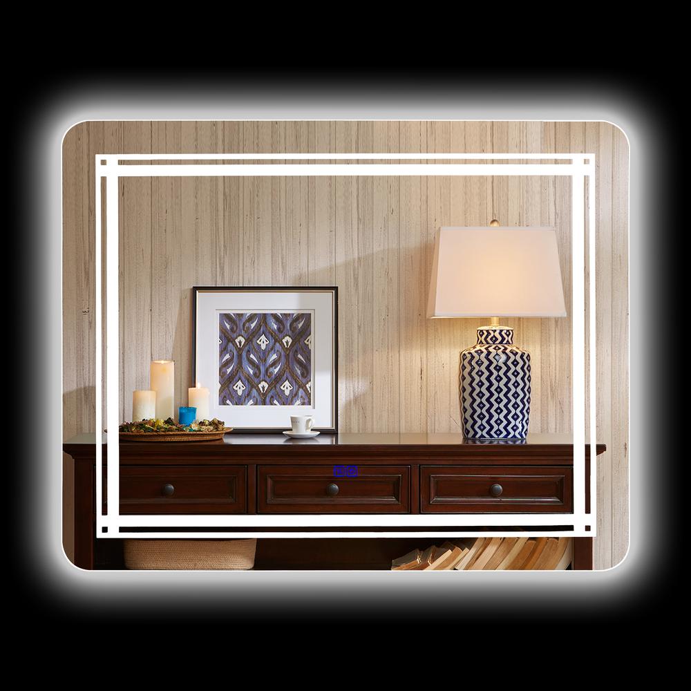 CHLOE Lighting, LUMINOSITY Back Lit Rectangular TouchScreen LED Mirror 3 Color Temperatures 3000K-6000K 39" Wide. Picture 6