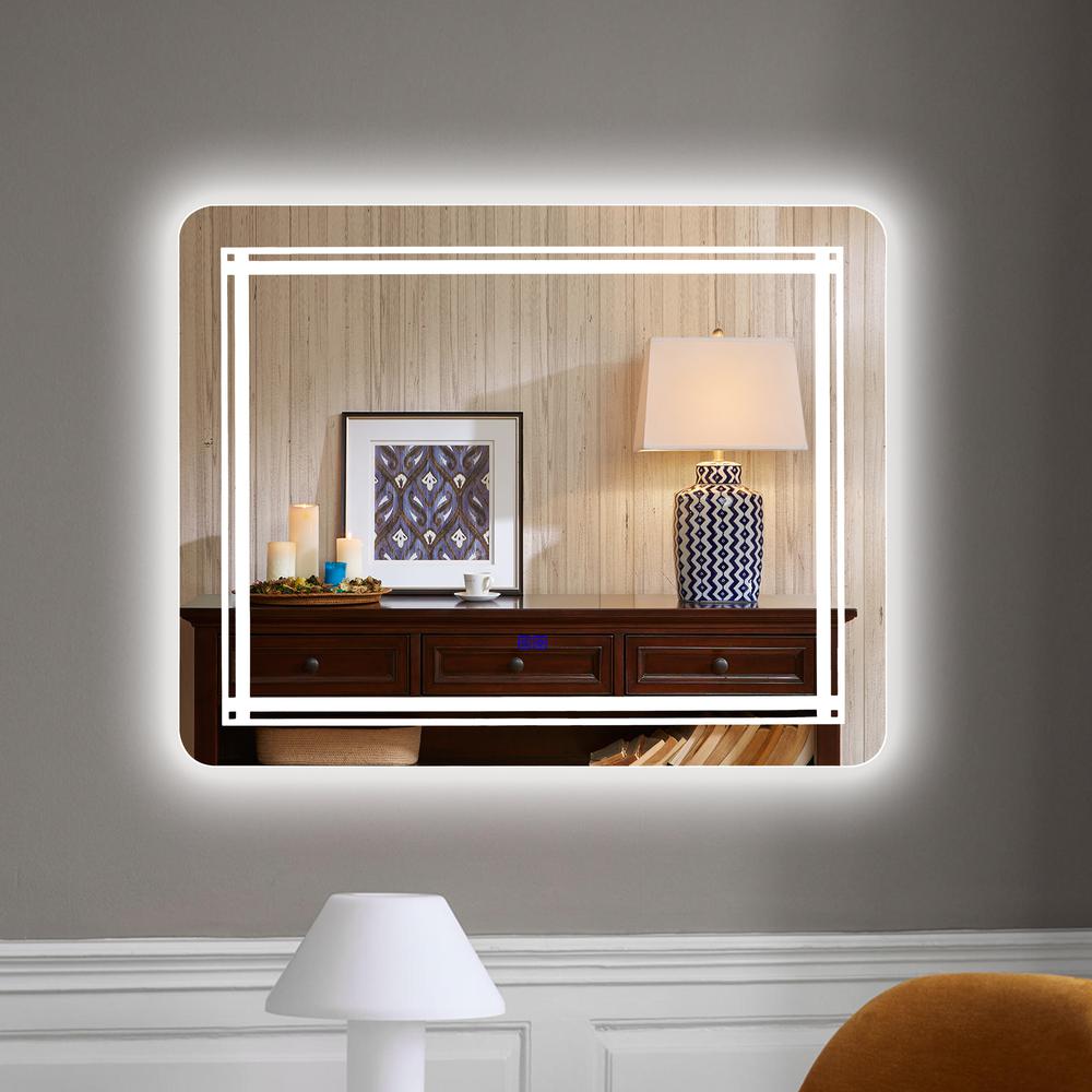CHLOE Lighting, LUMINOSITY Back Lit Rectangular TouchScreen LED Mirror 3 Color Temperatures 3000K-6000K 39" Wide. Picture 15